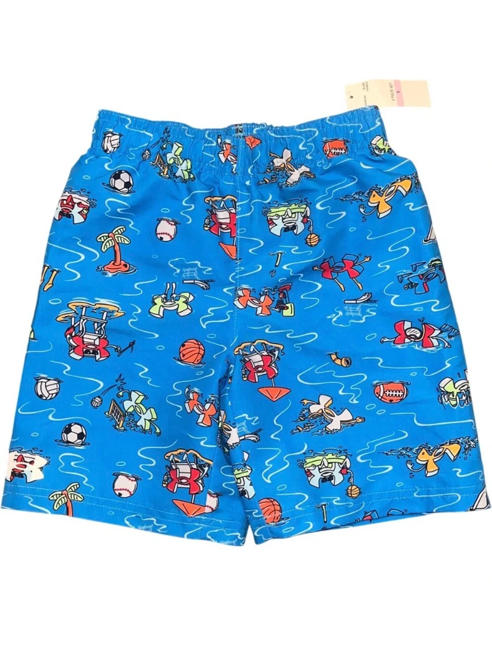 Under Armour Blue Sports Football Basketball  Swim Lined Trunks NWT Boys 6